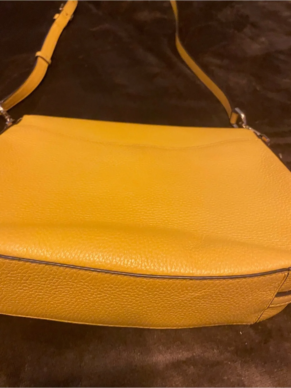 Michael Kors Bright Yellow Pebble Leather Crossbody. New without tags.